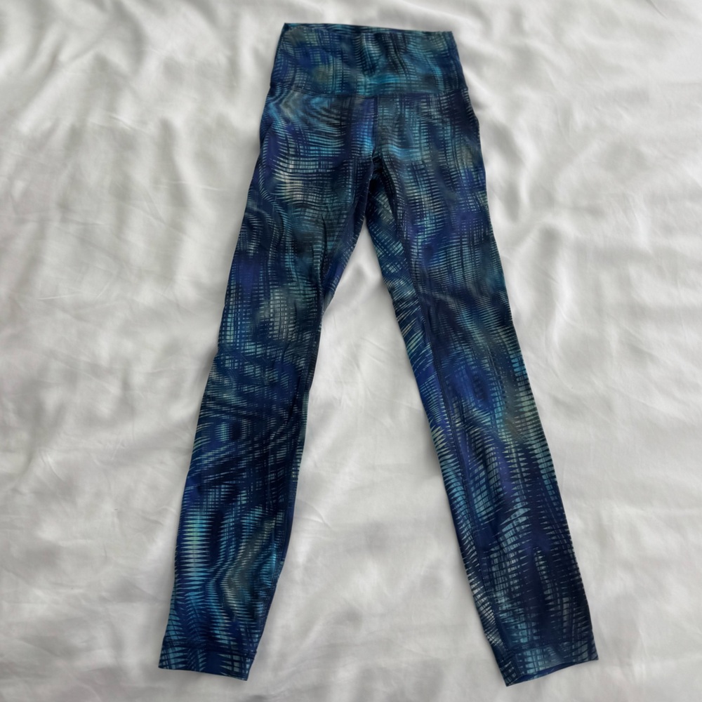 Lululemon wunder train high rise tight 25” in shapeshifter flux blue multi - Picture 3 of 6